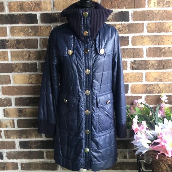 Marc By Marc Jacobs Nylon Navy Blue Trench Puffer Coat - Picture 4 of 16